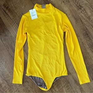 Acacia Ehukai Ribbed Full Piece Suit in Lemon